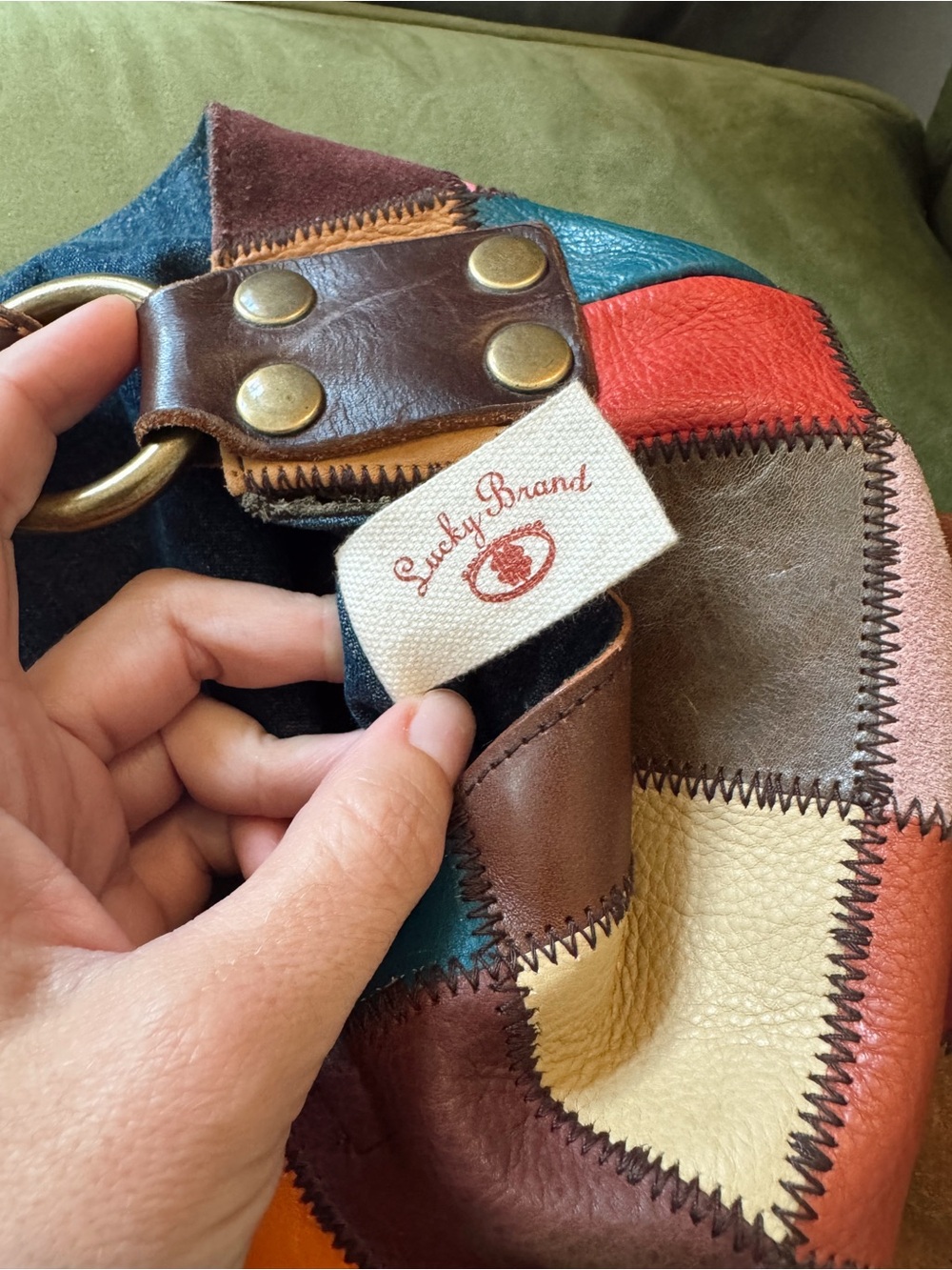 Lucky Brand Patchwork Multicolor Bag - Picture 8 of 9